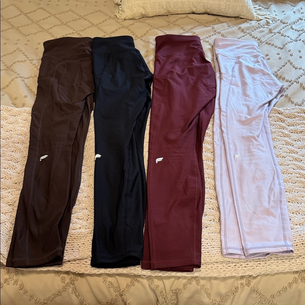 Fabletics fleece lined leggings bundle size small